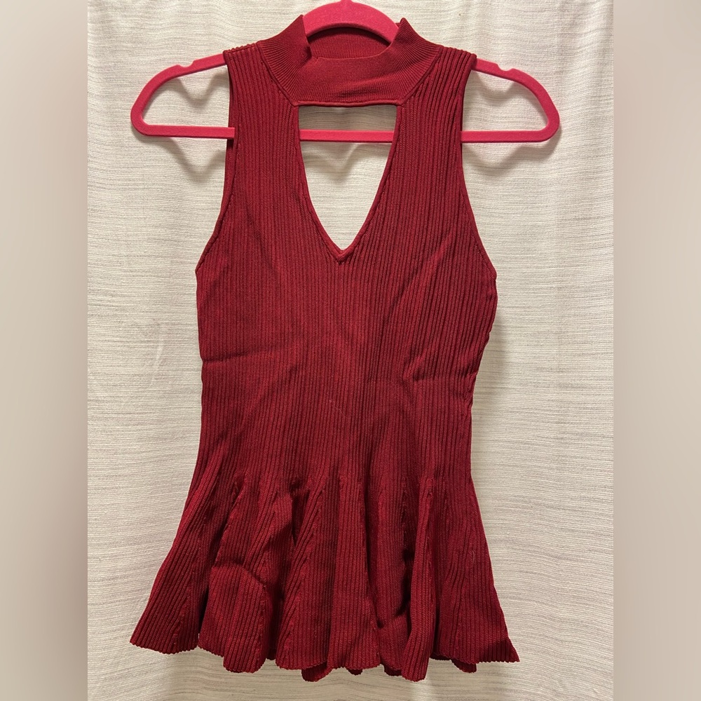 Jonathan Simkhai sleeveless red top size M